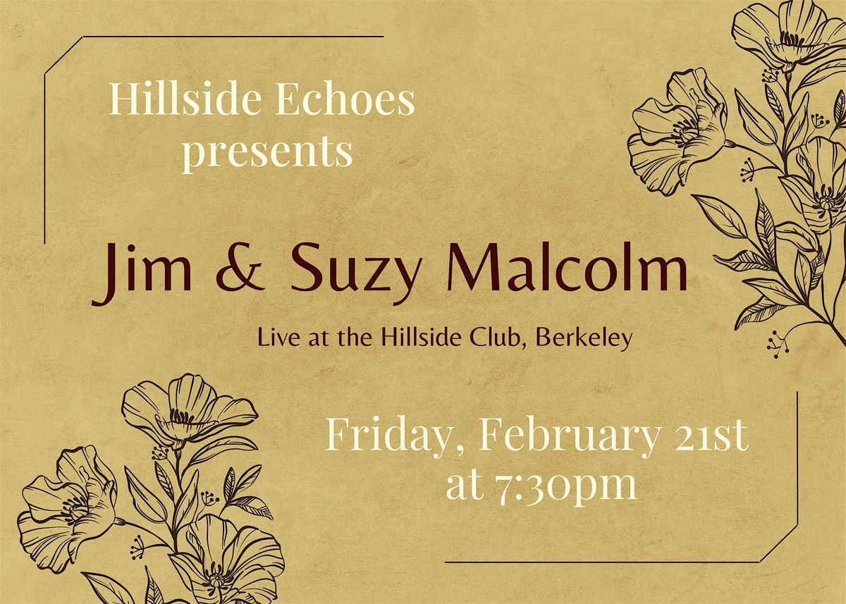 Hillside Echoes presents Jim & Susie Malcolm