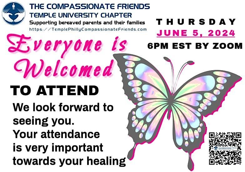 1ST THURSDAY MONTHLY GRIEF SUPPORT FREE BY ZOOM 6:00PM EST