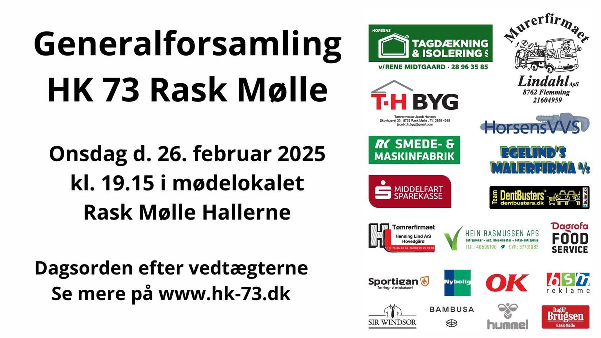 Generalforsamling HK 73 Rask M\u00f8lle