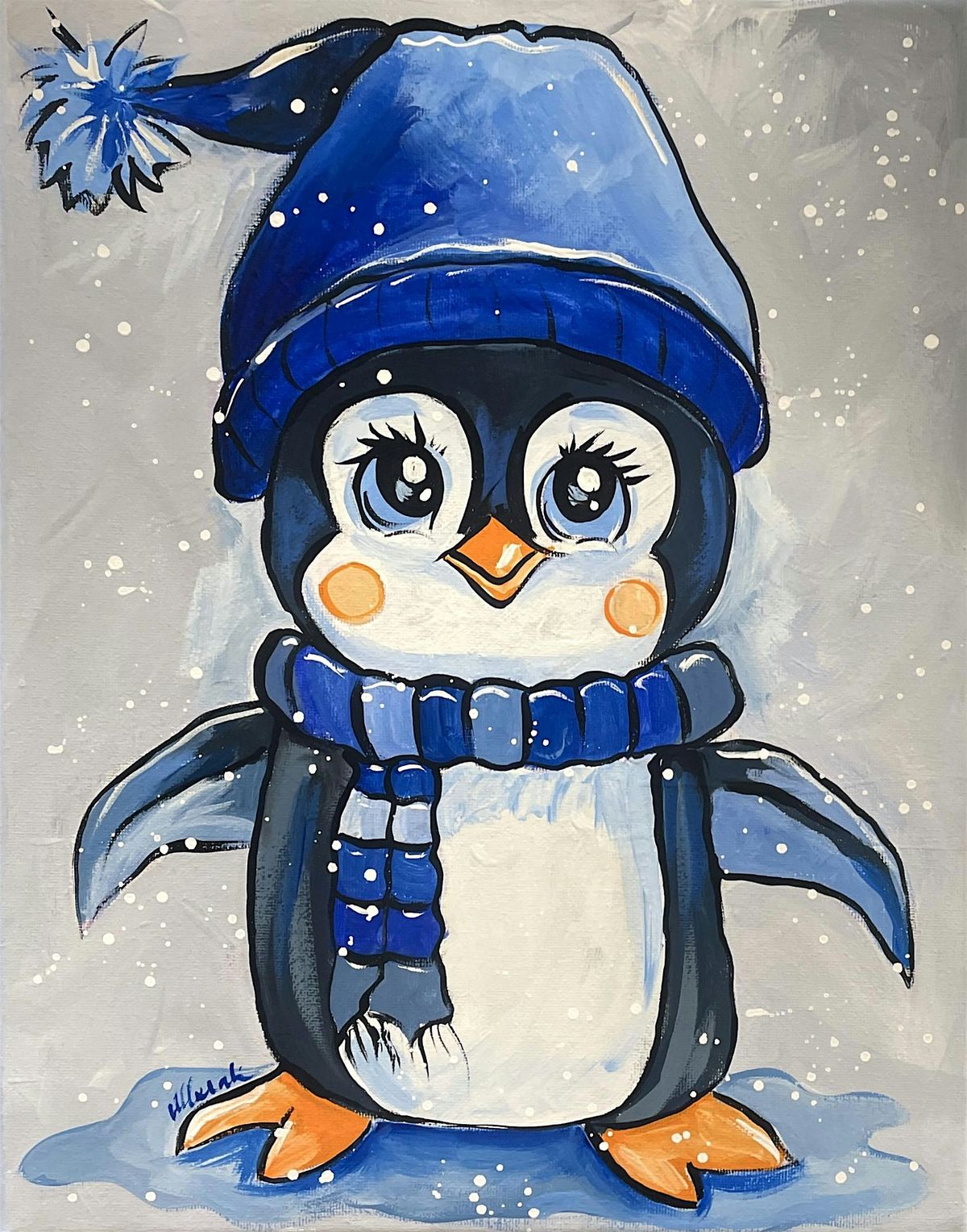 Winter Sip n Paint Morning - Penguin