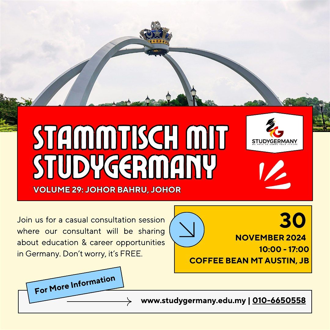 [JB] How To Study In Germany- A casual kopi session with StudyGermany