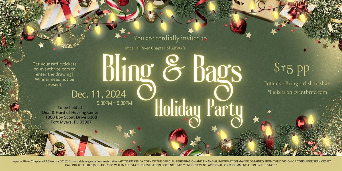 ABWA Imperial River's Bling & Bags Holiday Party is back!