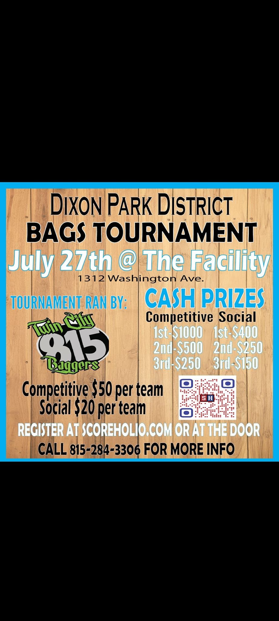 Dixon Park District bag's tournament 