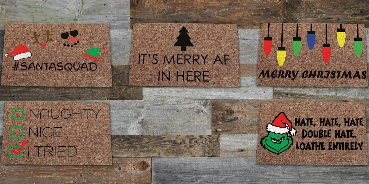 Holiday Doormat painting class at The Vineyard at Hershey