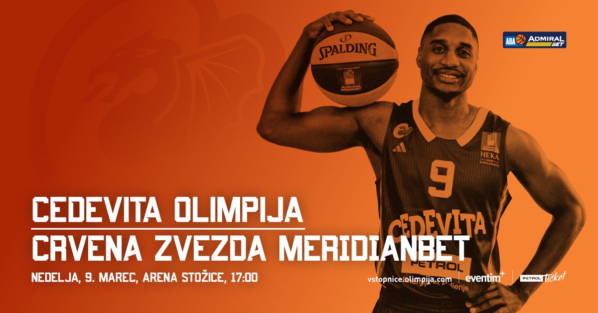 Cedevita Olimpija : Crvena zvezda Meridianbet (22. kolo AdmiralBet Lige ABA; 9. marec 2025)