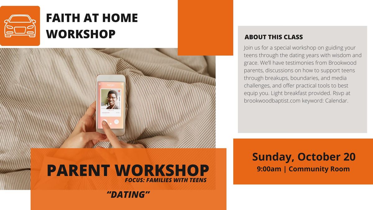 Faith @ Home Workshop: Dating 