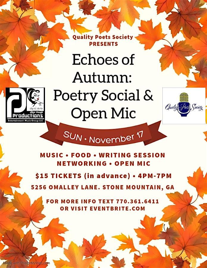 Echoes of Autumn: Poetry Social & Open Mic