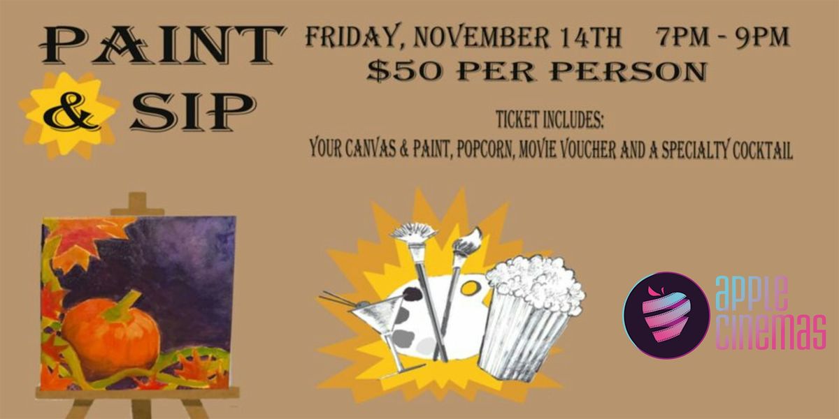 Apple Cinemas Paint & Sip Night