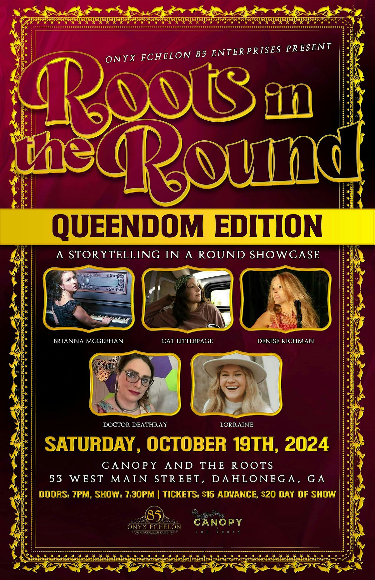 Queendom Roots in the Round songwriters LIVE in the Roots