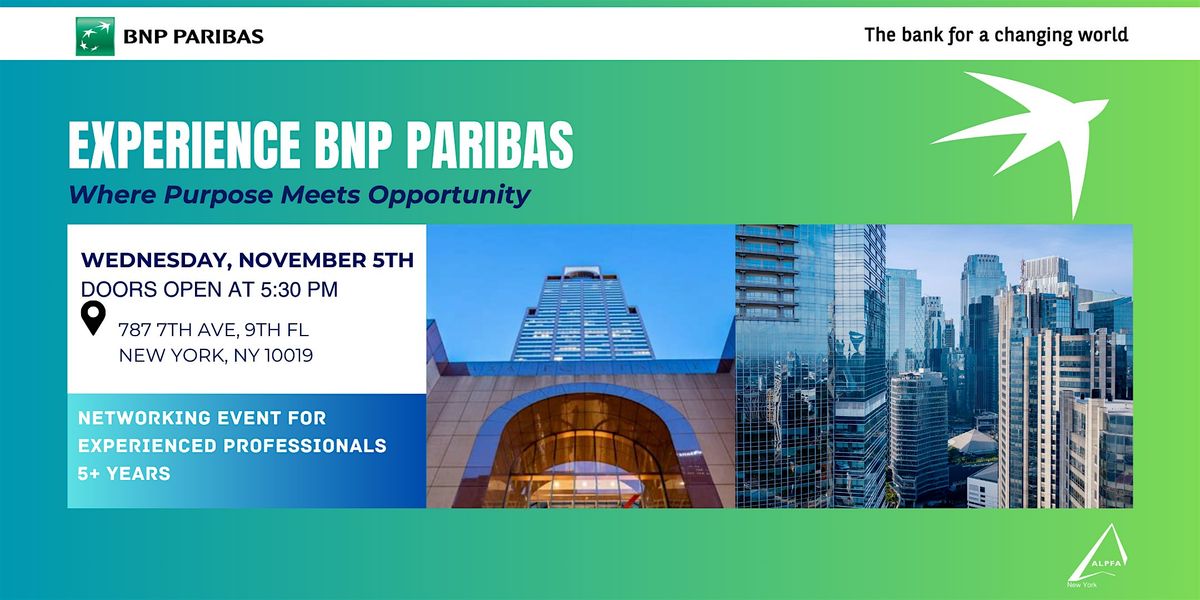 Experience BNP Paribas: Where Purpose Meets Opportunity