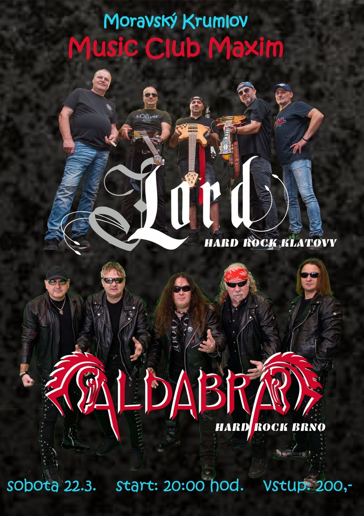 Hard rockov\u00fd ve\u010der s kapelami Lord+Aldabra