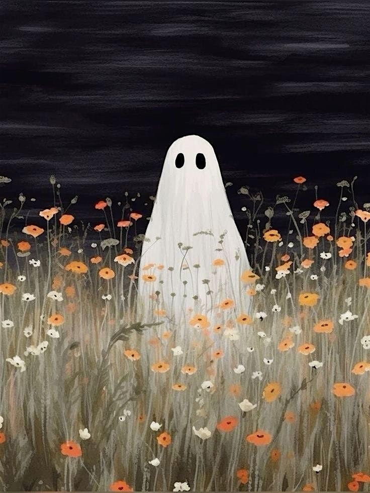 Ghost in Field of Flowers Painting | Savannah Horan, instructor
