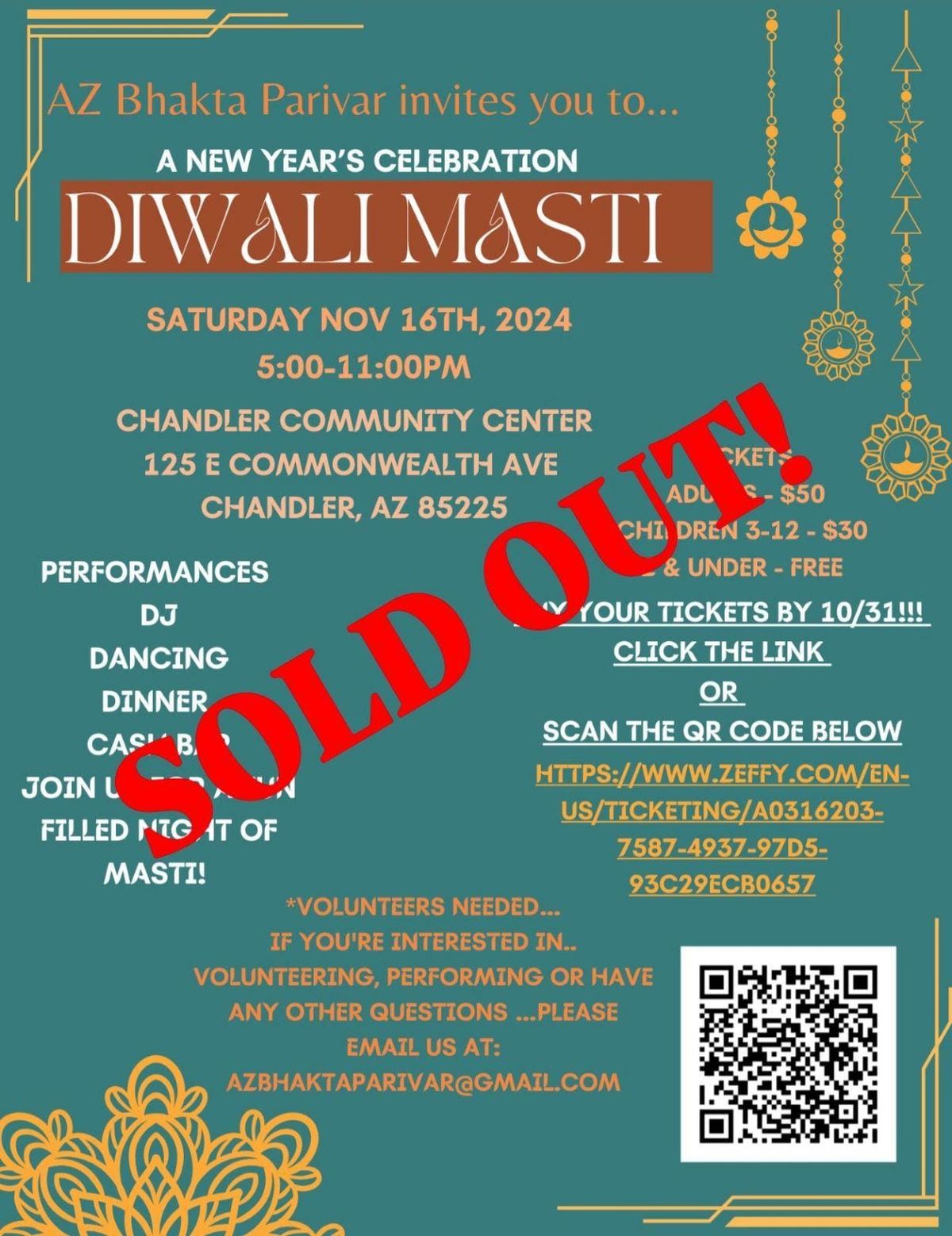 DIWALI MASTI hosted by the AZ Bhakta Parivar