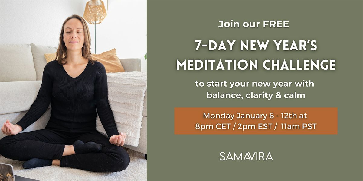 [FREE] 7-day New Year\u2019s Meditation Challenge!