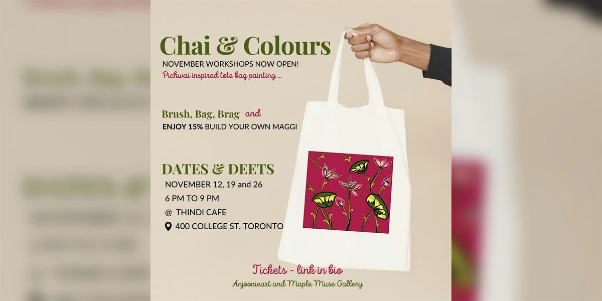 Pichwai Floral Tote Bag Painting & Art Experience: A  Workshop at Thindi!