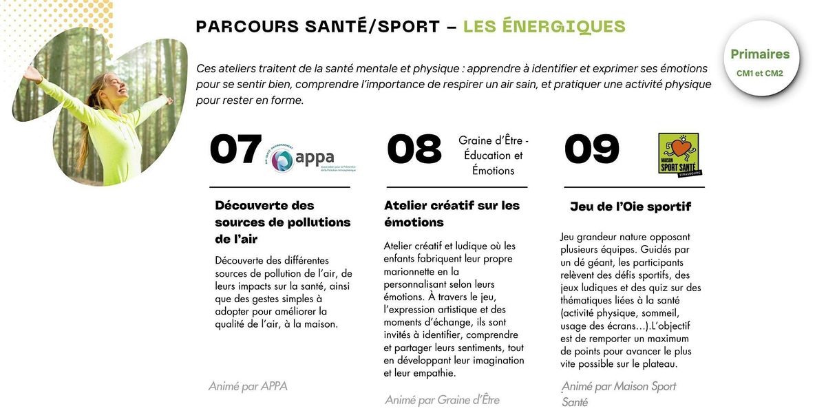 Parcours Sant\u00e9\/Sport - Les \u00c9nergiques - CM1 et CM2 - 10h30 - 12h00