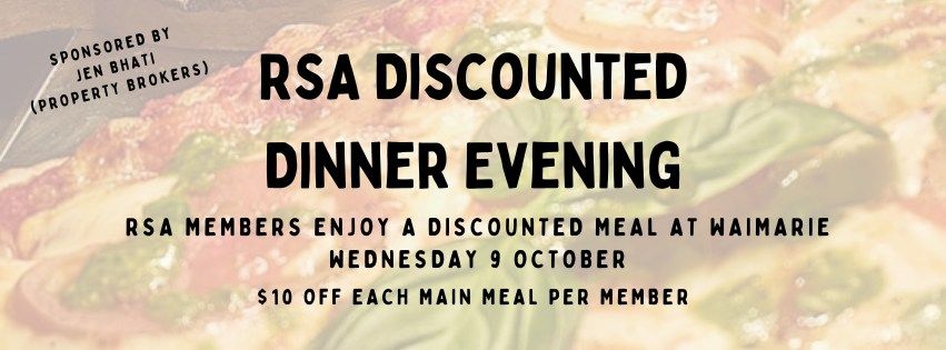 Members\u2019 Quarterly Discounted Dinner