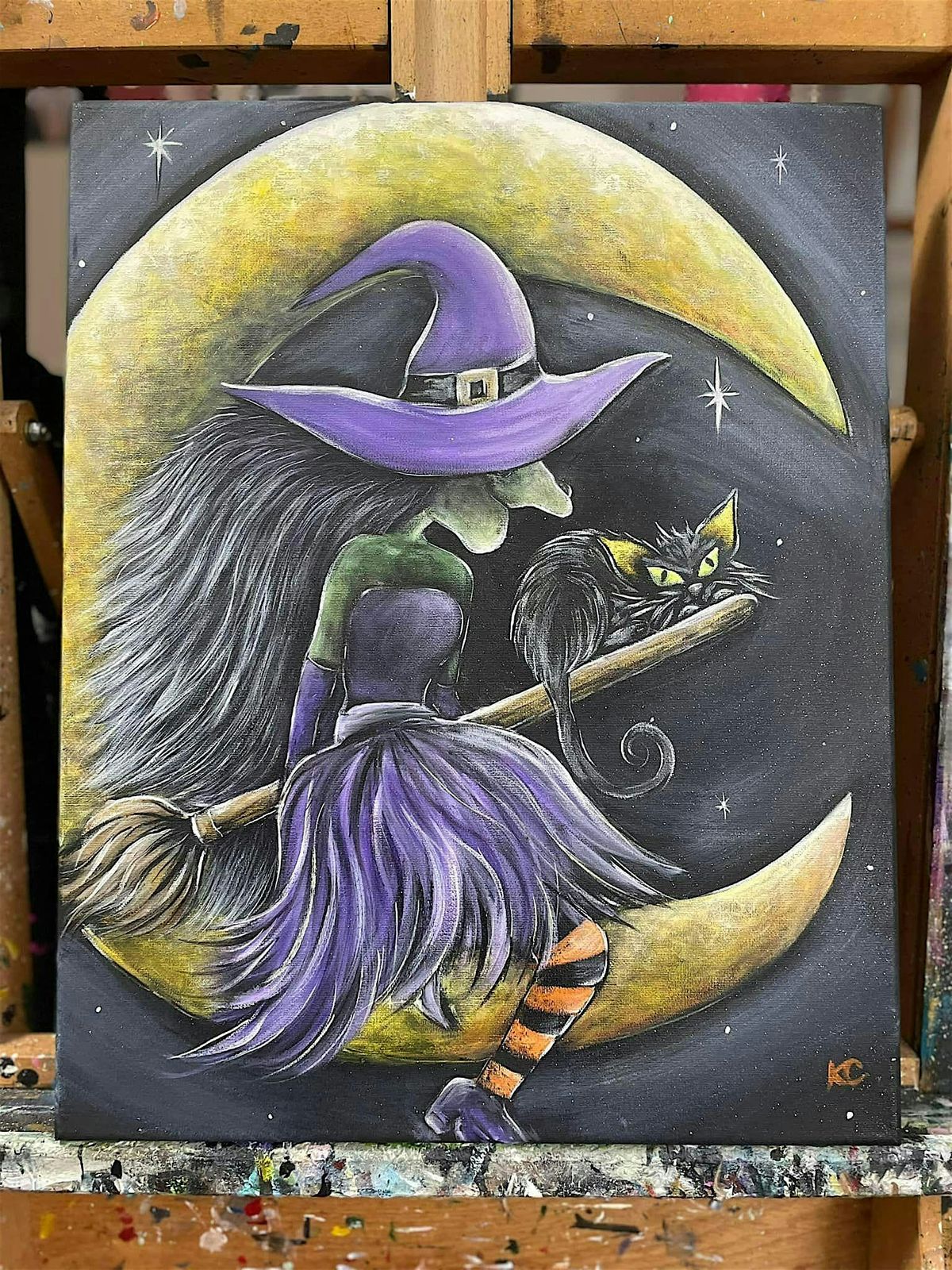 Witch & Broom Paint Class @ Plum Creek $40