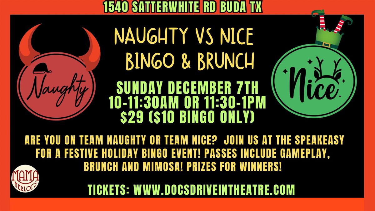 Naughty Vs Nice Bingo & Brunch at the Speakeasy