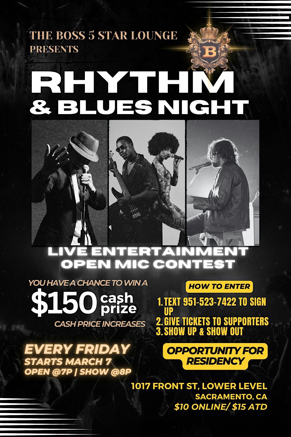 Rhythm & Blues Live Entertainment Open Mic with Featured Artists