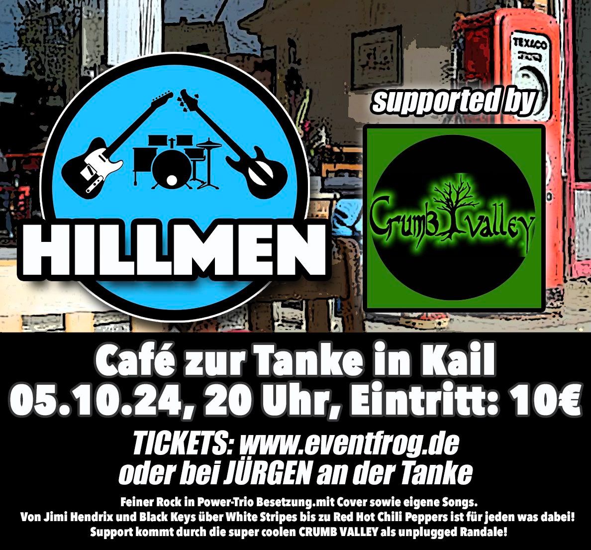 Live at "Caf\u00e9 zur Tanke" in Kail supported by "Crumb Valley"