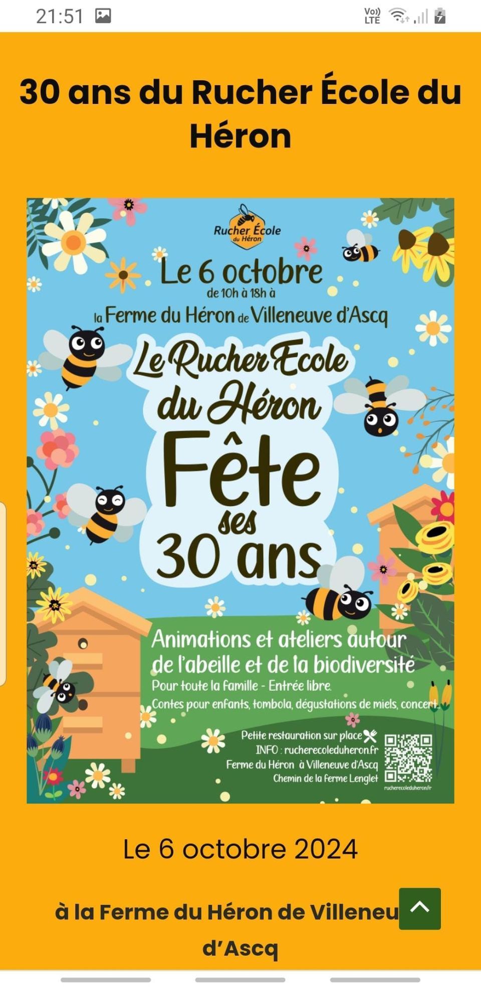 les 30 ans du rucher \u00e9cole  de Villeneuve d'Ascq 