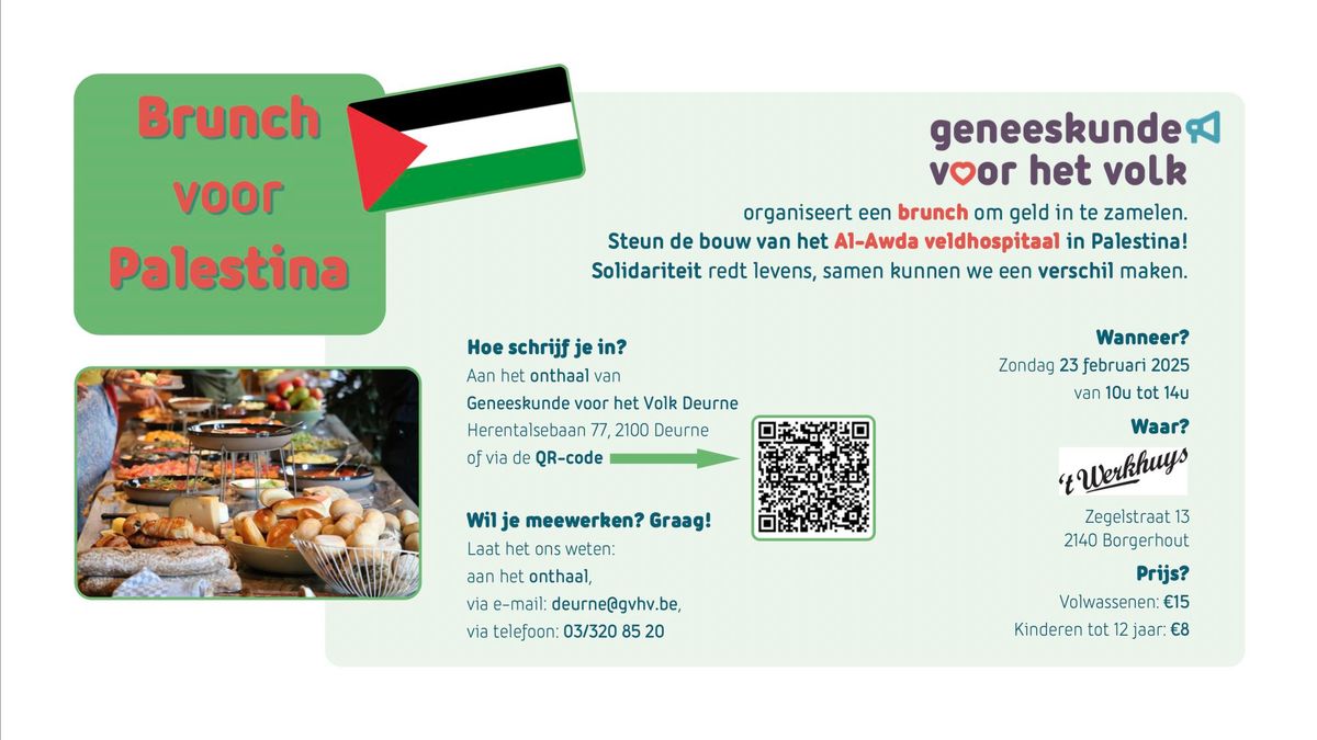 Solidariteitsbrunch \/\/ ten voordele van Al-Awda ziekenhuis