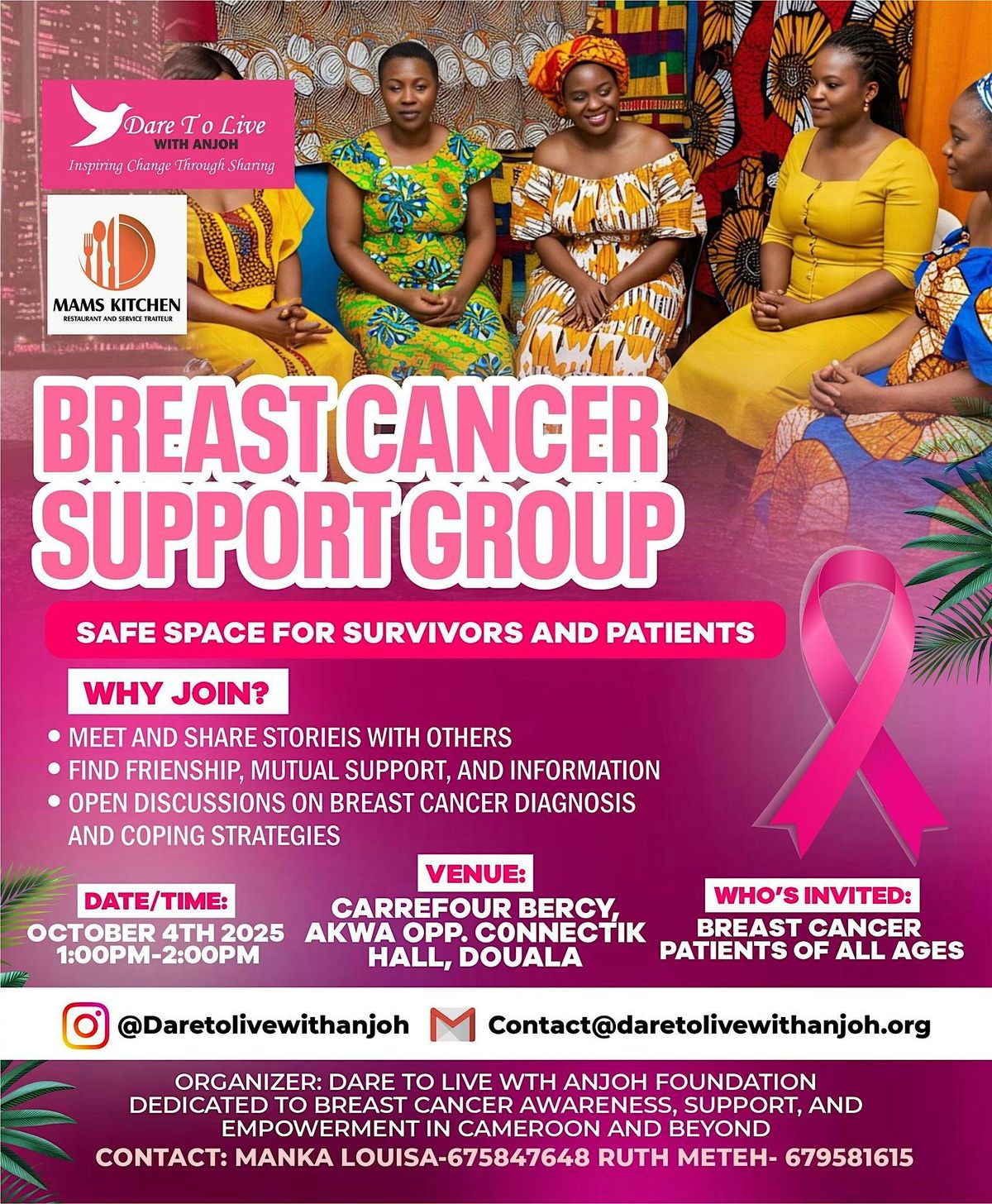 Support Group Launch: Safe Space for Breast Cancer Survivors & Patients