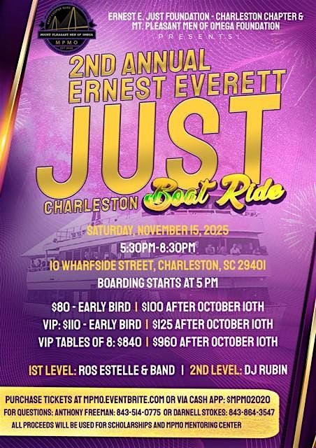 Ernest E. Just Charleston BoatRide 2025 - Nov 15th, 2025