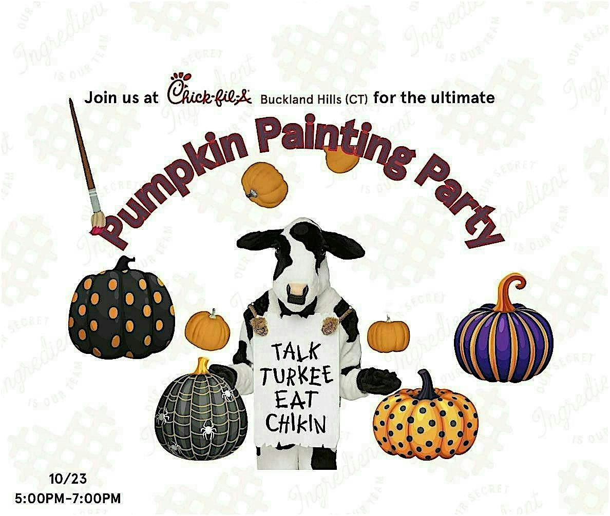 Kids Pumpkin Painting at Chick-fil-A Buckland Hills