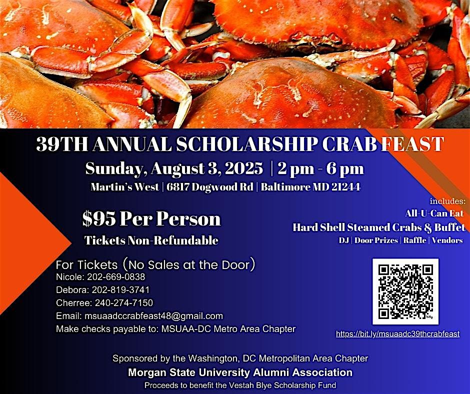 MSUAA-DC Metro Area Chapter- 39th Annual Scholarship Crab Feast