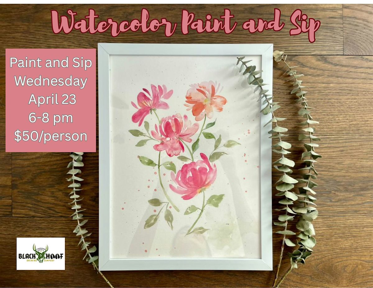 Springtime Watercolor Paint and Sip with Angelica Boleta