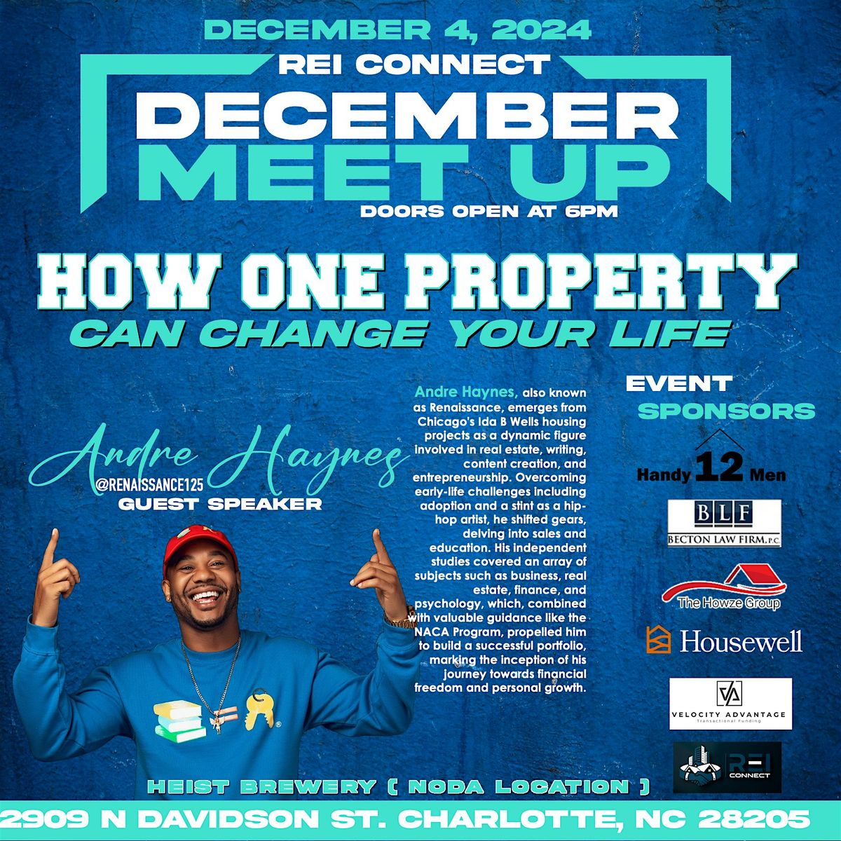 REI Connect December Meetup featuring Andre Haynes