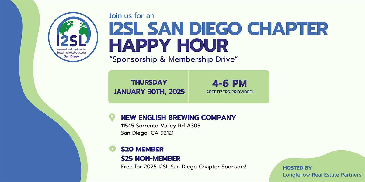 I2SL San Diego Sponsorship & Membership Drive Happy Hour