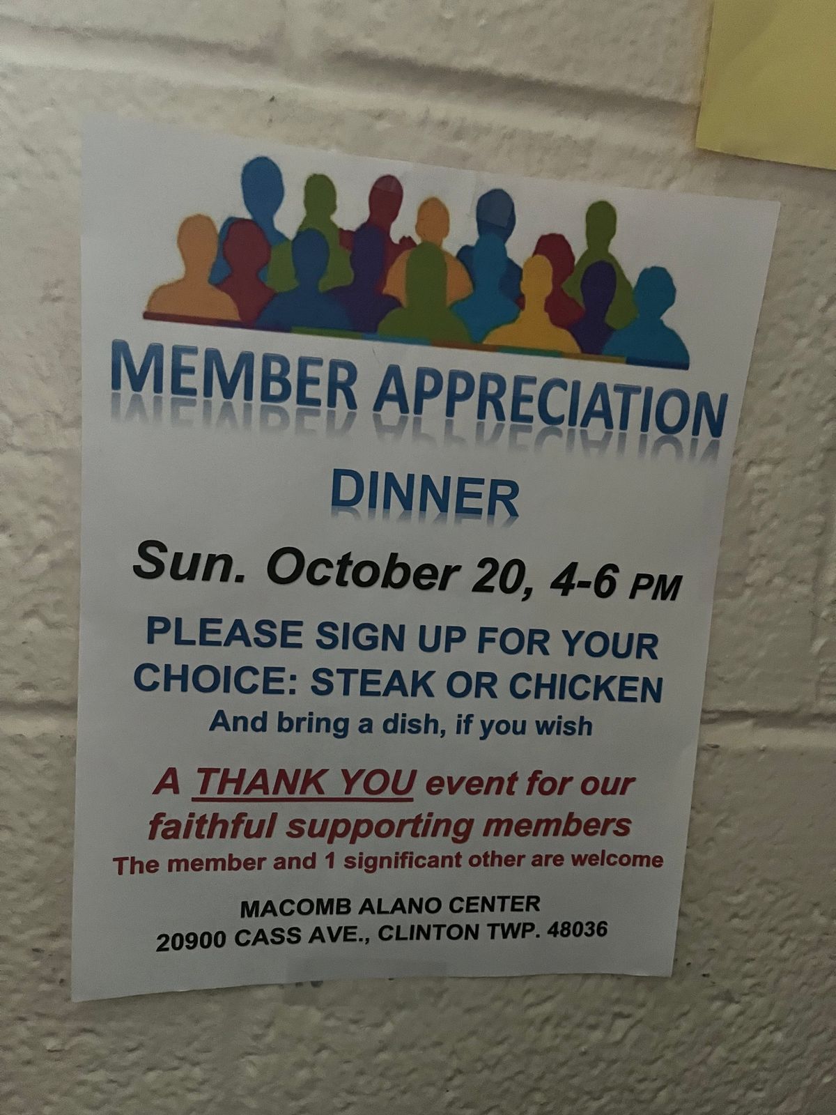 Membership appreciation for members