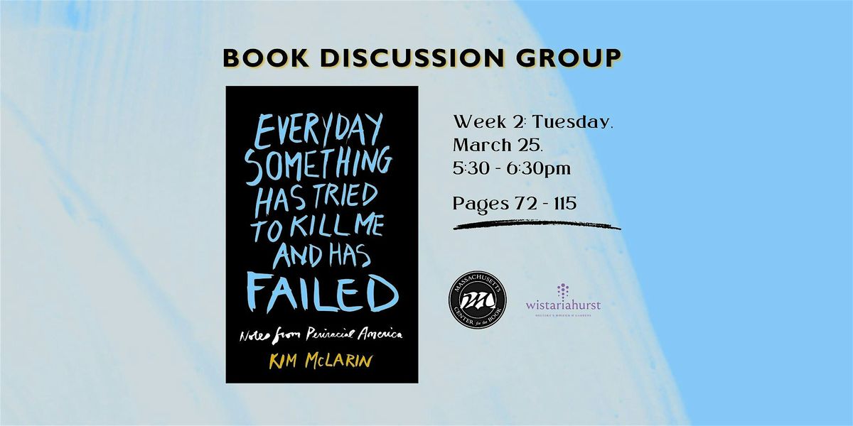 Book Discussion: Everyday Something Has Tried to K*ll Me and Has Failed