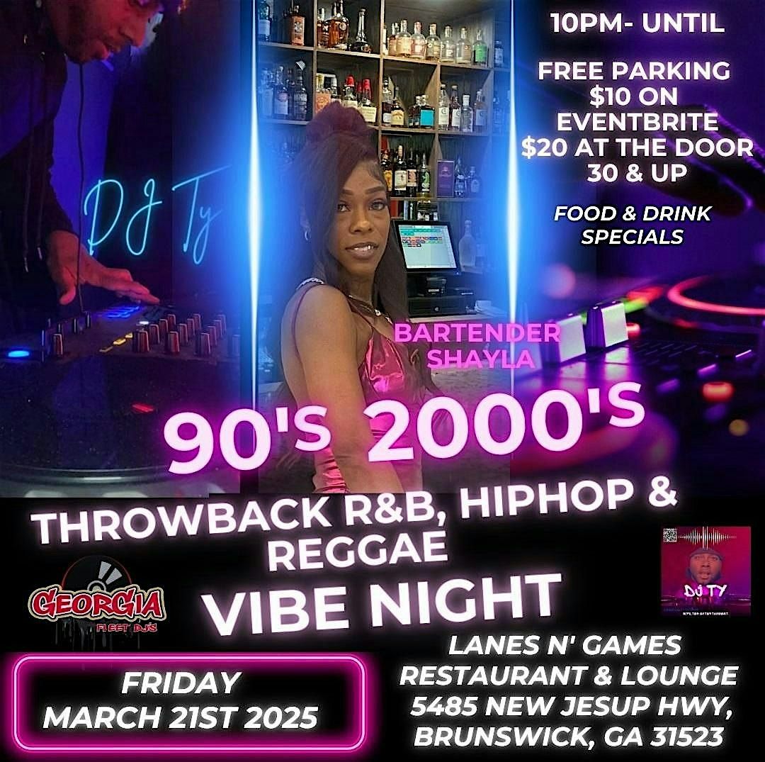 90s 2000s Throwback R&B Hiphop and Reggae Vibe Night