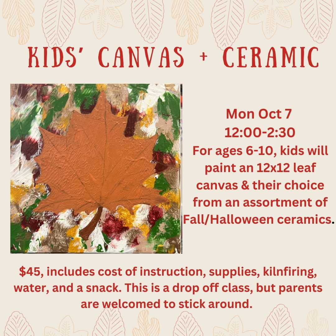 Fall Break Fun! Leaf Canvas