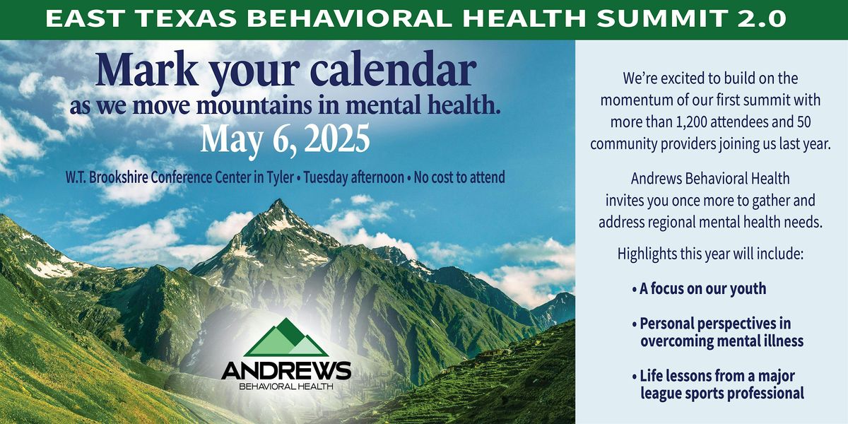 East Texas Behavioral Health Summit 2.0