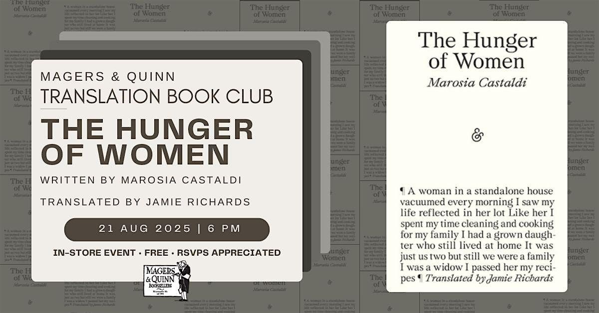 Translation Book Club - The Hunger of Women