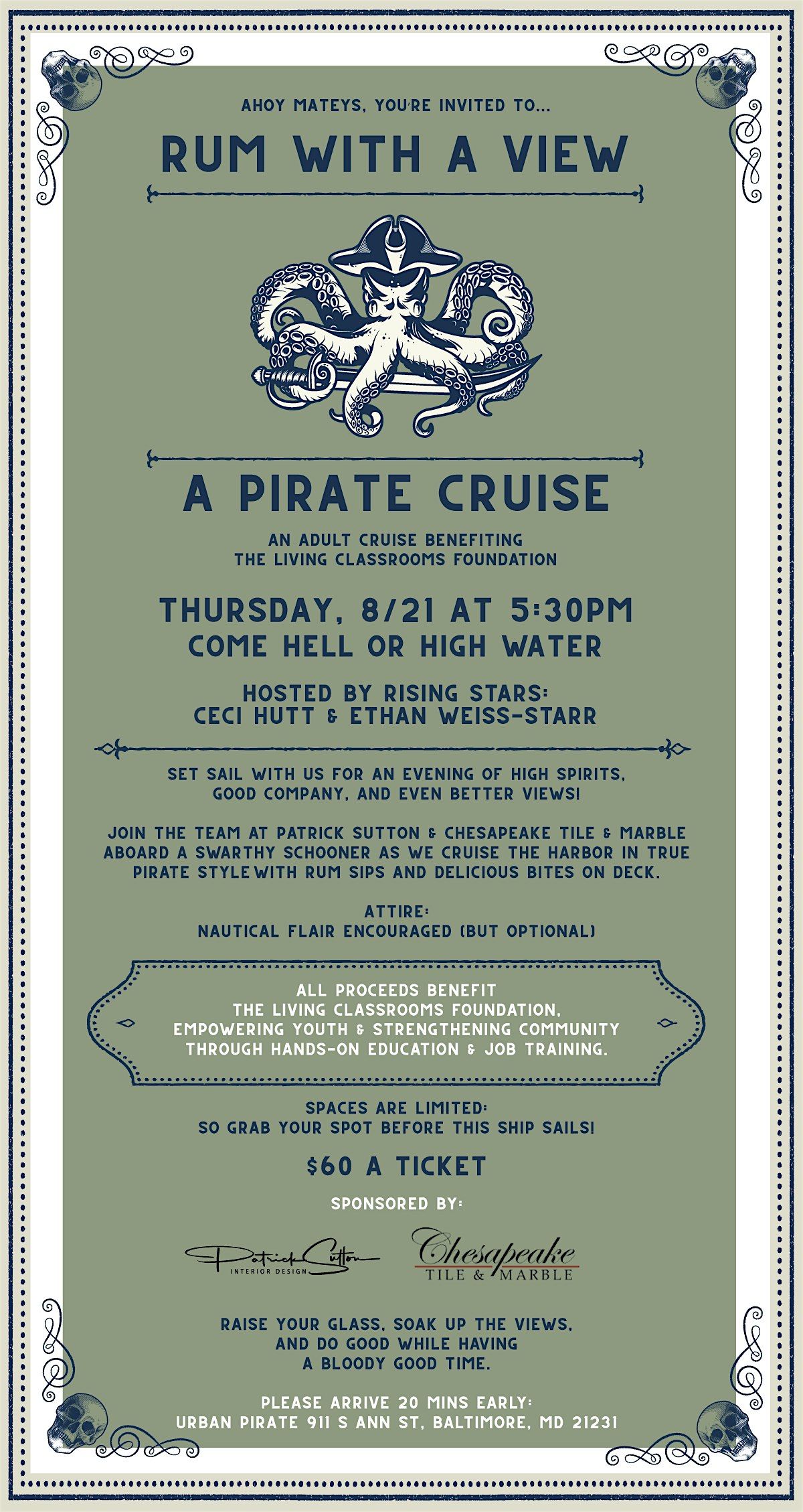 Rum with a View - A Pirate Cruise