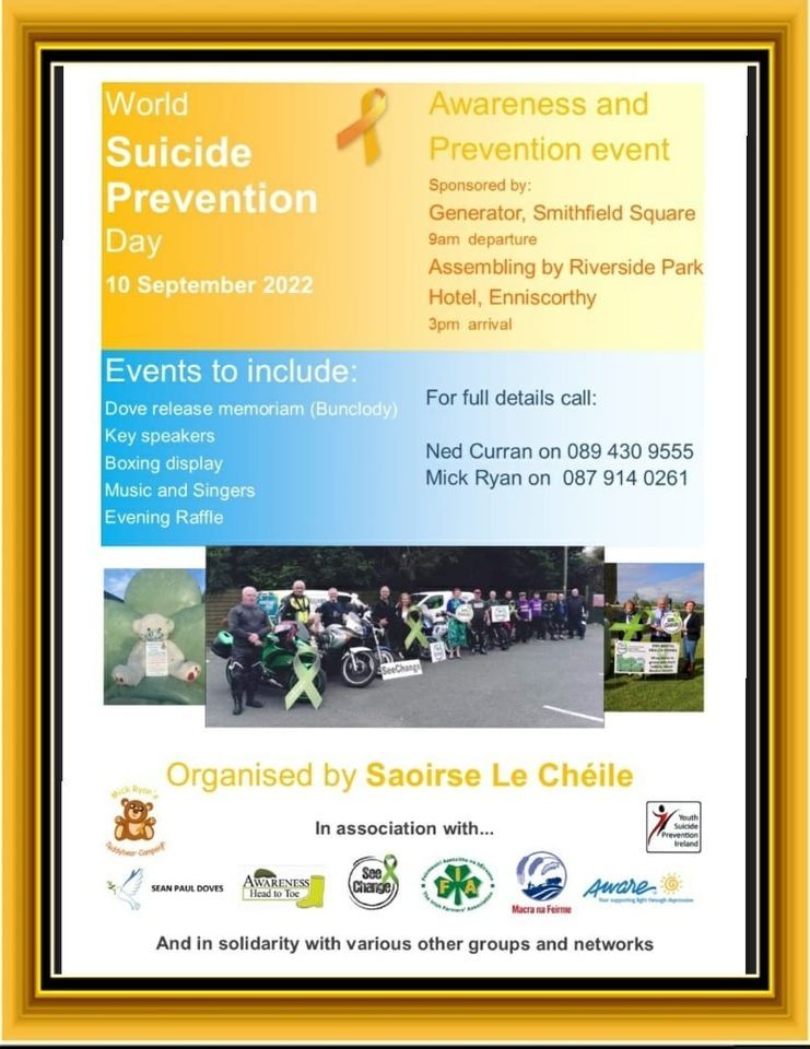 World suicide prevention day Motorcycle run, Dublin - Wexford
