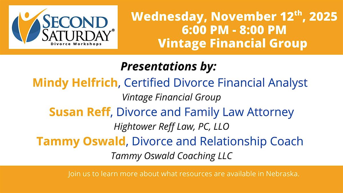 Second Saturday: Divorce Workshop