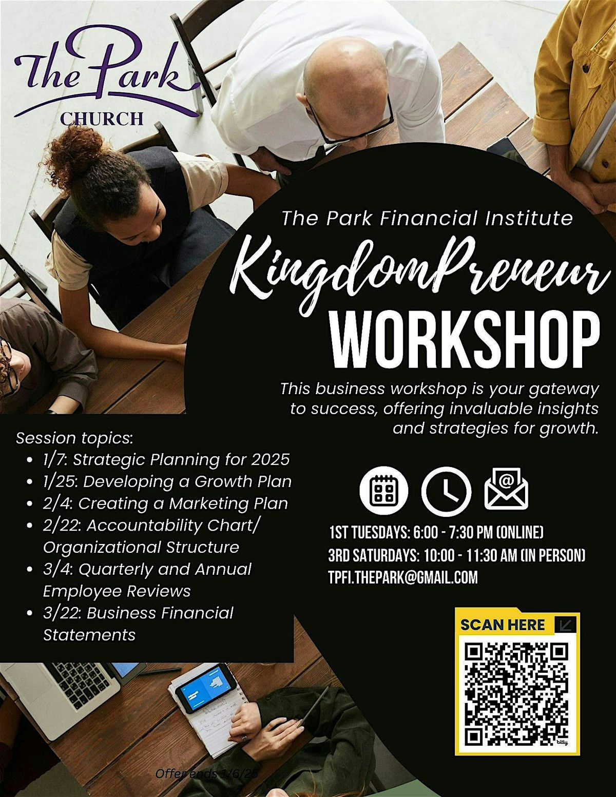 KingdomPreneur Workshops (Spring 2025)