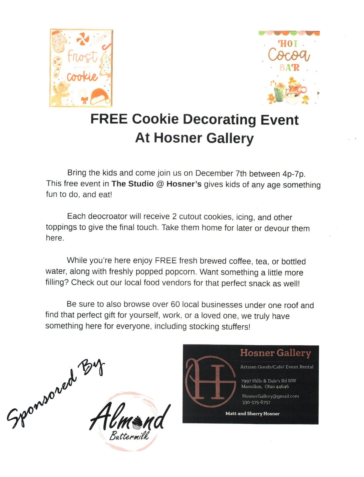 Kids Cutout Cookie Decorating Event