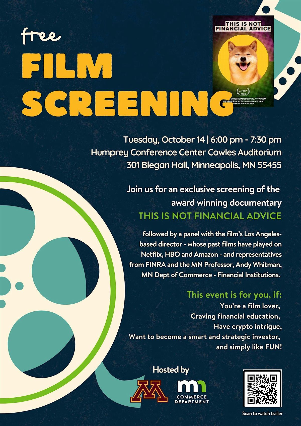 Free Film Screening: THIS IS NOT FINANCIAL ADVICE (Cryptocurrency)