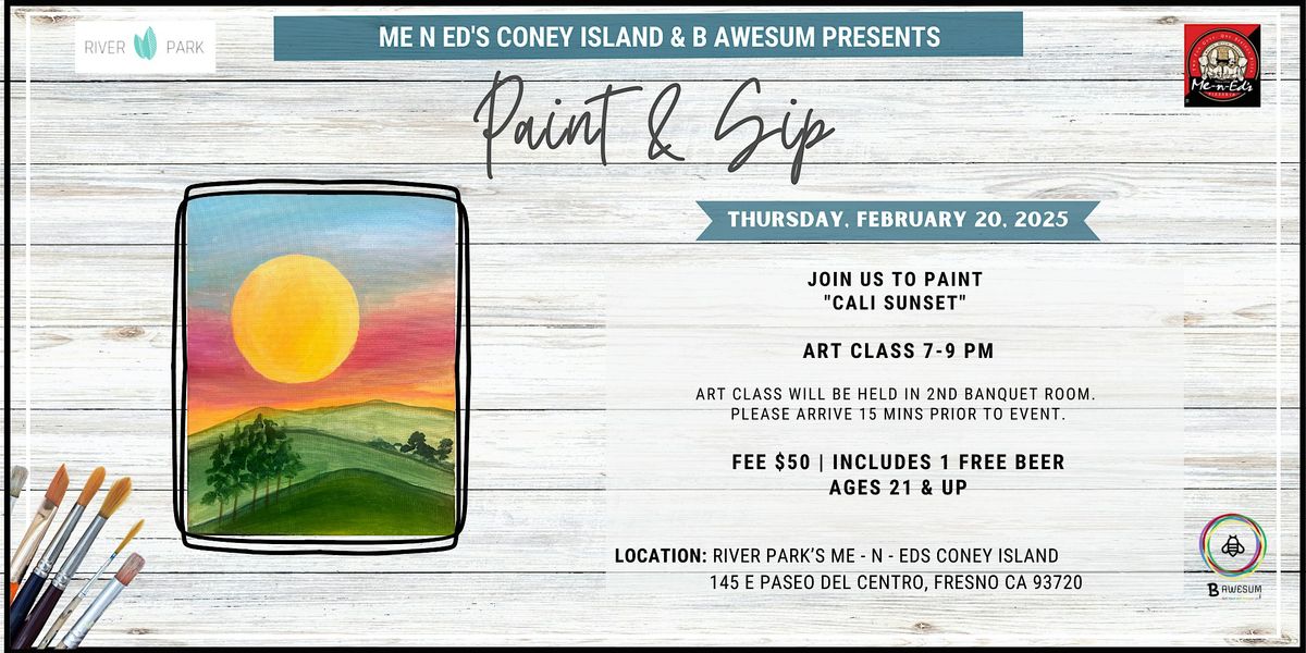 February Paint and Sip: Me-n-Eds Coney Island at River Park