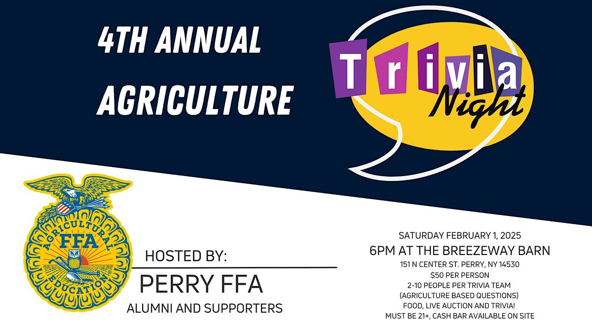 Perry FFA Alumni & Supporters Trivia Night Fundraiser 2025