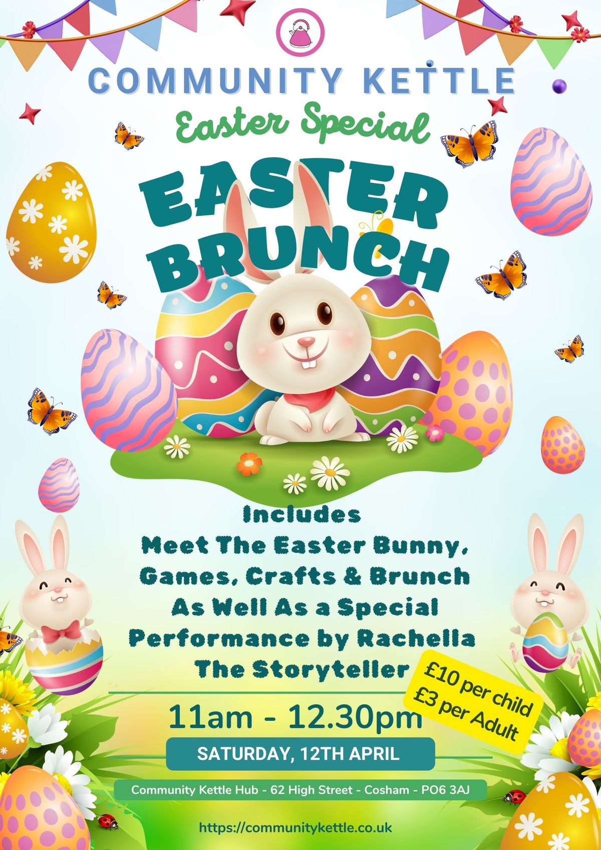 Easter Brunch with the Easter Bunny & Rachella the Story Teller