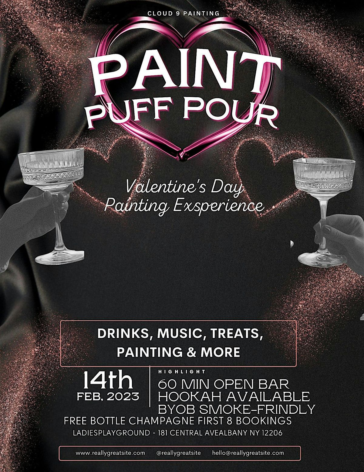 Valentines Paint, Puff & Pour